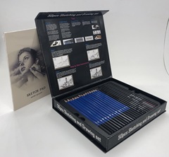 Cross-border new product 50 pieces paper box sketch pencil stationery set painting art supplies professional charcoal drawing pencil