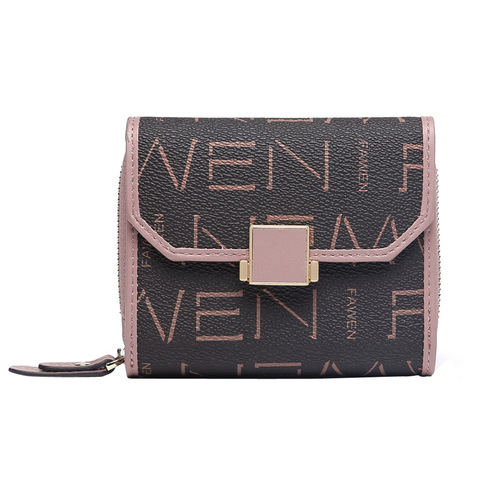 2024 New Fashion Korean Style Small Wallet Women's Short Genuine Leather Women's Cowhide Multi-Card Slot Card Holder Wallet Coin Purse