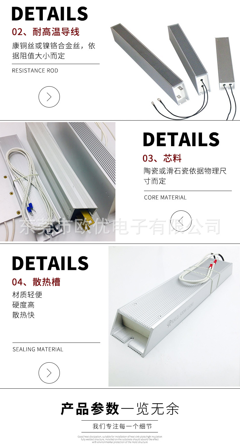 RXLG制动电阻（50W-3000W)，大功率电阻，电梯电阻