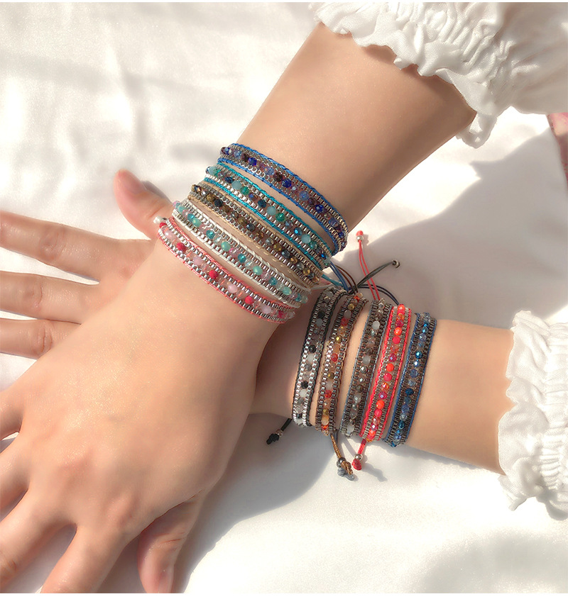 Rétro Cercle Perlé Corde Tresser Femmes Bracelets display picture 5