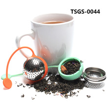 圆球硅胶圣诞球形泡茶器 创意硅胶泡茶器 茶叶包过滤器泡茶器