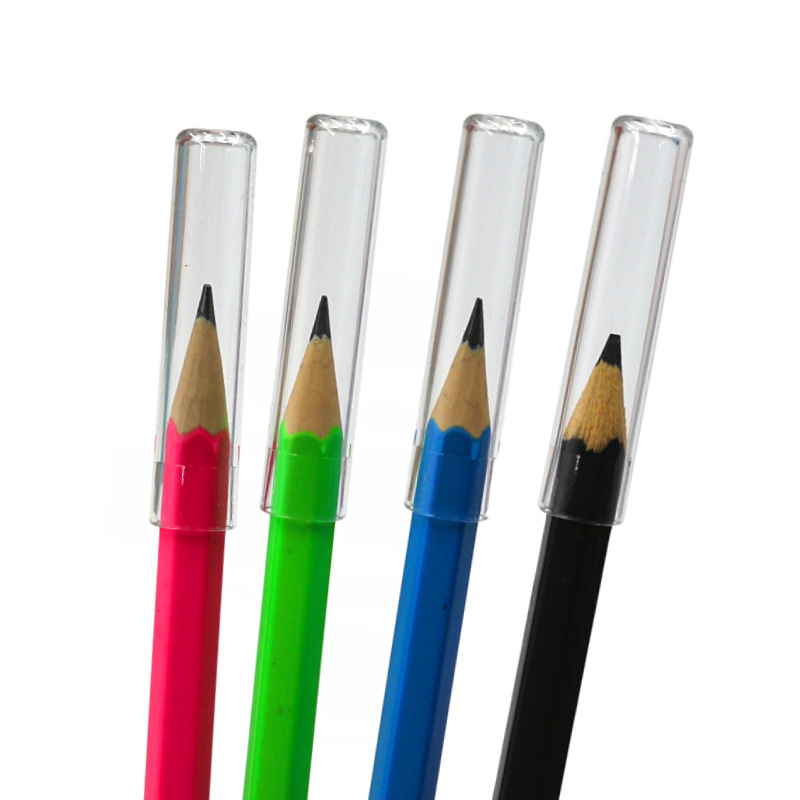 high quality colour transparent pencil Plastic Pencil sets Sparite pencil student children smart cover Manufactor wholesale