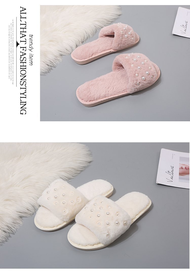 Pearl Plus Velvet Cotton Slippers NSKJX104845