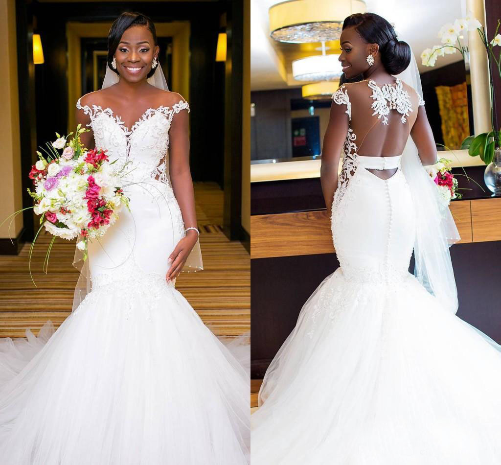 2020 Mermaid African Wedding Dresses Swe...