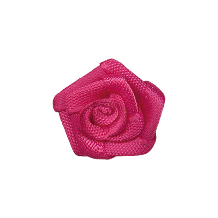 Yao Ming cinta tocado Decoración Ropa Rosa pequeña flor hecha a mano DIY de tres puntos de cinco ángulos cinta de poliéster Rosa pequeña flor