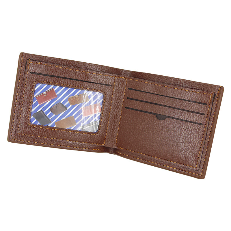 Men's Letter Solid Color Pu Leather Open Wallets display picture 1