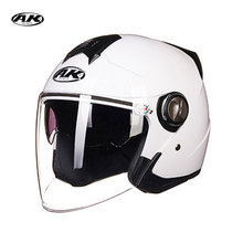 AK雙鏡片電動車頭盔 夏季半盔 摩托車半盔男士冬季 助力車安全帽