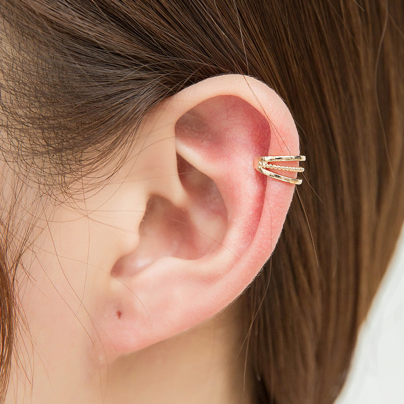 New Fashion Geometric Single Non-pierced Ear Bone Clip Retro Earrings Wholesale display picture 2