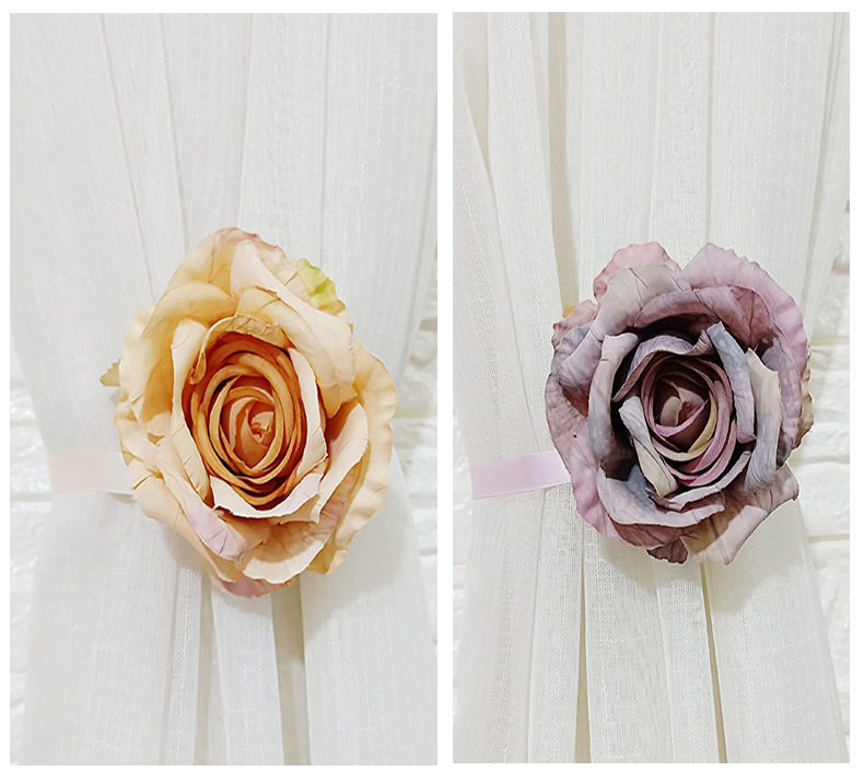 花朵窗帘磁扣绑带