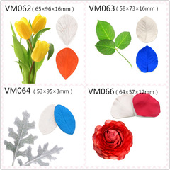 2PCS Fondant Cake Decoration Mold Real Leaf Mold Leaf Vein Mold Liquid Silicone Mold Baking Utensils