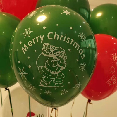 加大加厚儿童圣诞节气球批发幼儿园酒店餐厅商场圣诞节装饰气球|ms