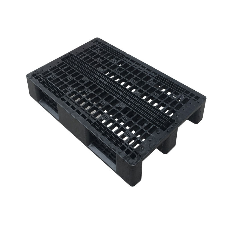 厂家直销1210网格川字型黑色回料栈板 苏州黑色塑料托盘 回料托盘