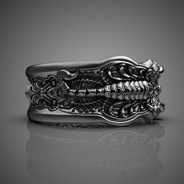 Anel vintage de escorpião com símbolo totem da moda_voghion.com