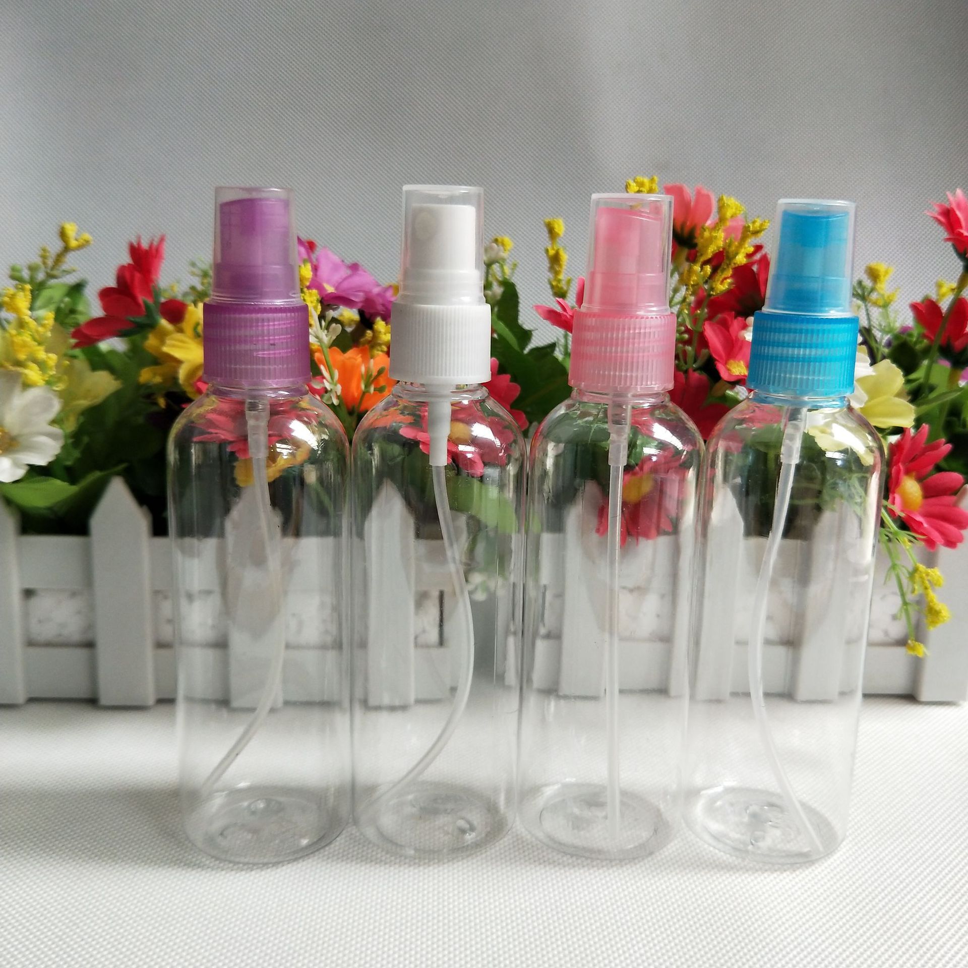 厂家供应100mlpet 喷瓶喷雾瓶化妆水分装瓶 透明塑料瓶 均匀细雾