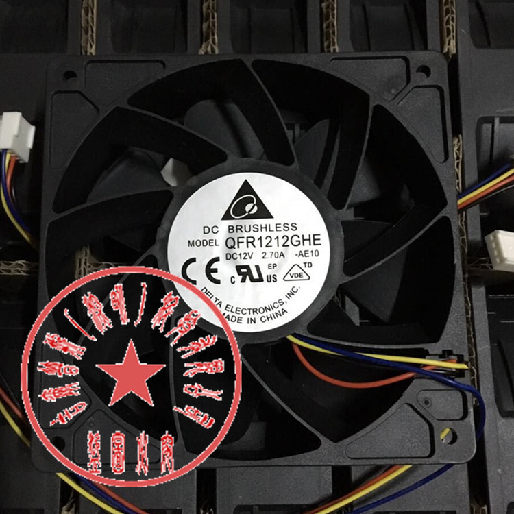 正品台达 QFR1212GHE 12V 2.7A 12038 蚂蚁S7 S9前后通用散热风扇