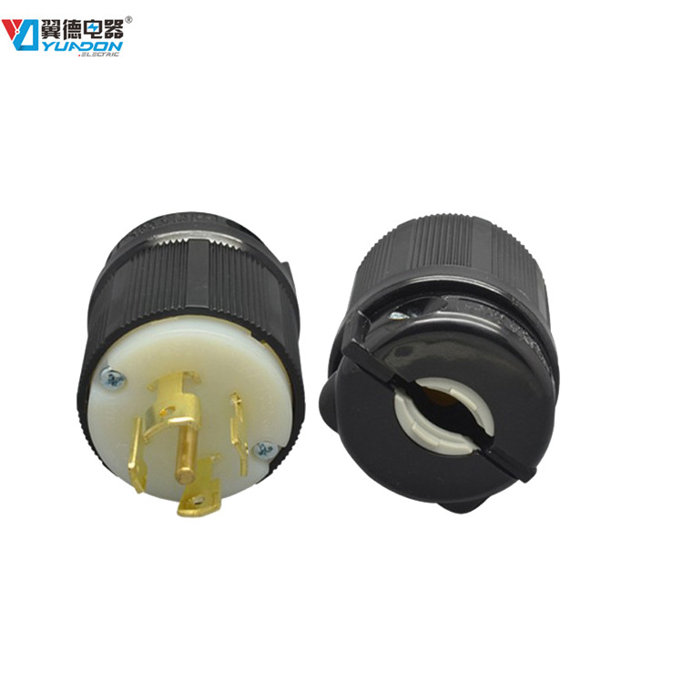 翼德NEMA美标工业连接器插头 30A/480V美规公头电源插头 美式插头