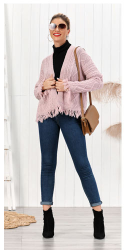 V-neck slim fit knitted sweater NSYO22087