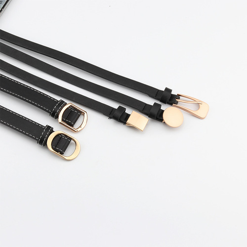 Retro new pin buckle snap buckle thin belt fashionable personalized buckle simple versatile jeans dress decoration