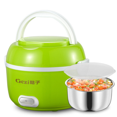 格子电热蒸煮饭盒 保温带饭饭盒不锈钢 支持定制代发礼品OEM|ru