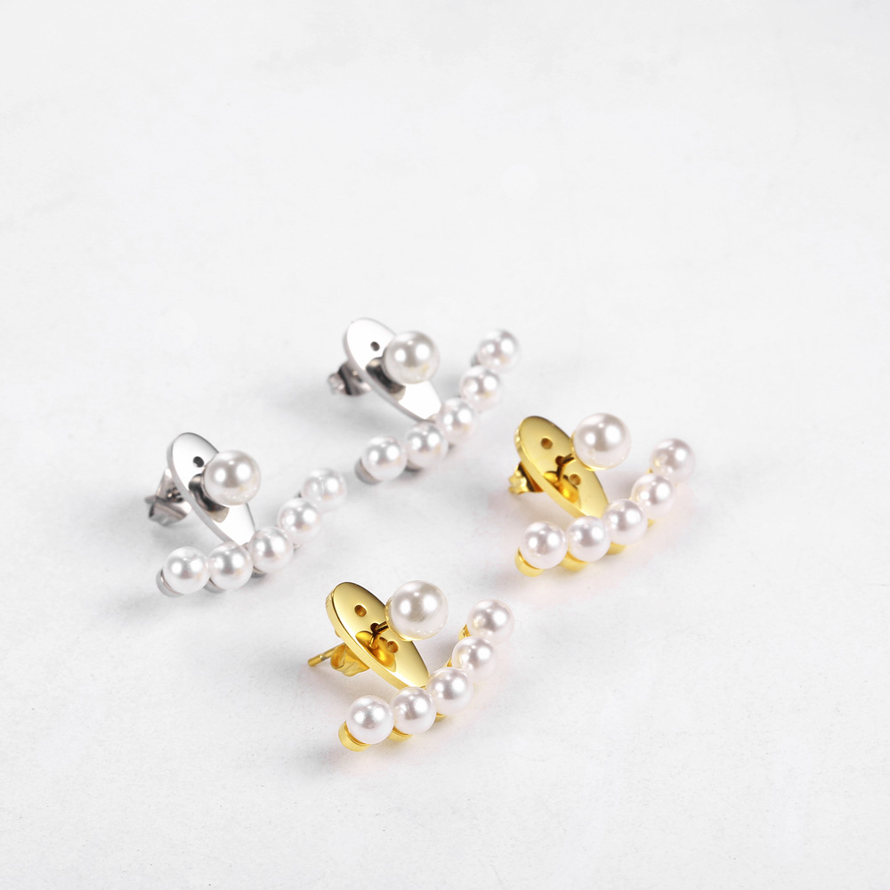 Geometric Pattern Real Gold Plated Geometric 304 Stainless Steel Fashion Waterproof Non Tarnish Earrings