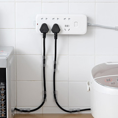 Power strip holder&mdash;wall-mounted, strong and traceless, for home use&mdash;no drilling required, plug-in socket mountable on walls.