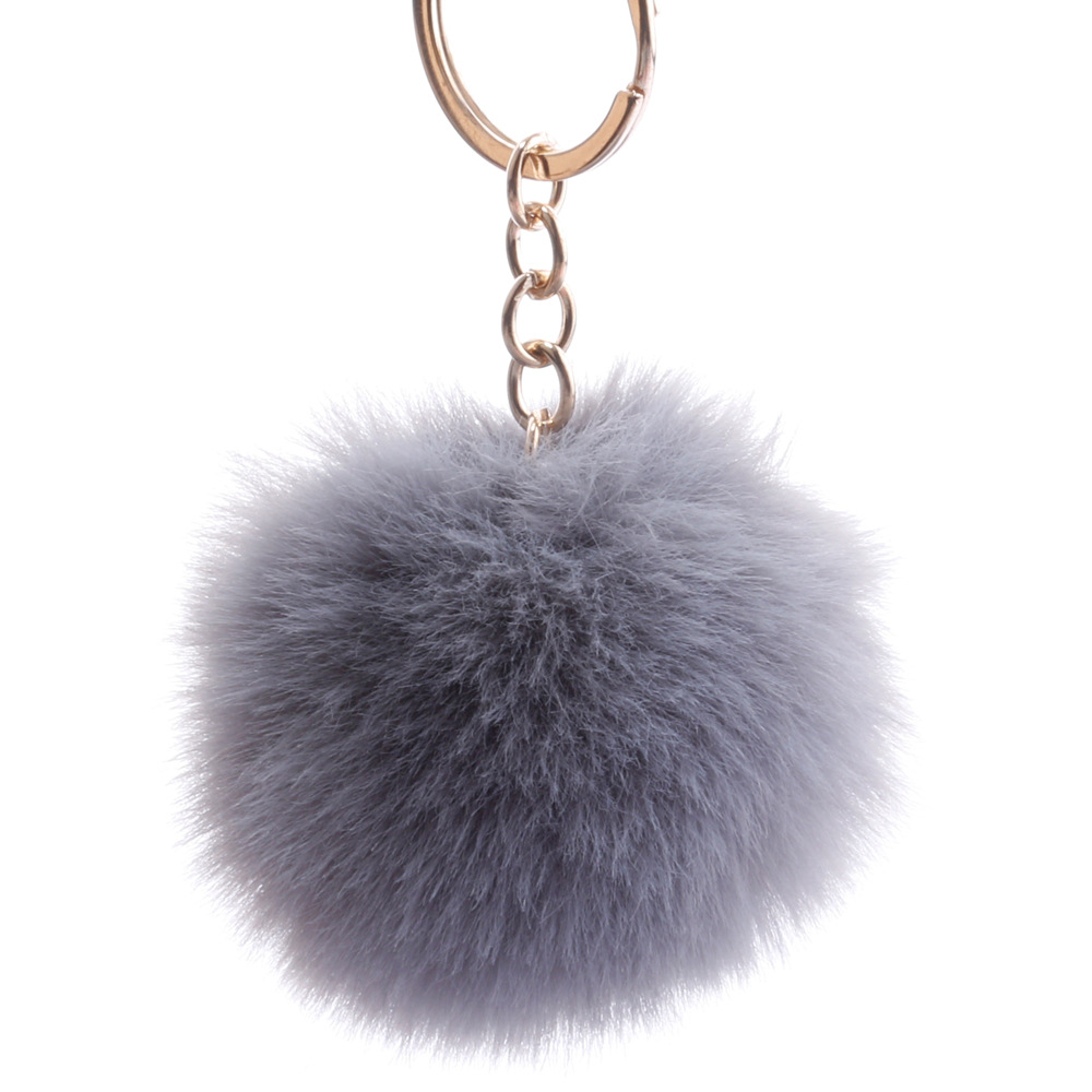 Fashion 7CM imitation rex rabbit fur small ball keychain wholesalepicture5