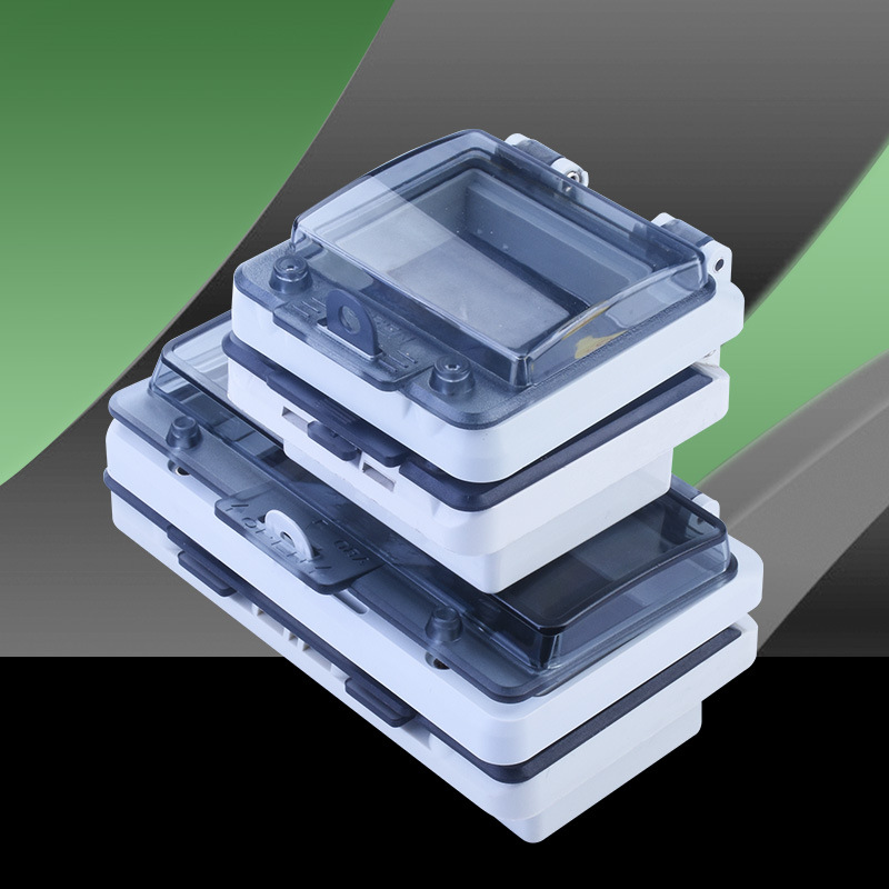 Wholesale Flame Retardant Waterproof Window Cover IP67 Waterproof Cover Transparent Protective Cover Plastic Panel C45 Socket Box Operating Window