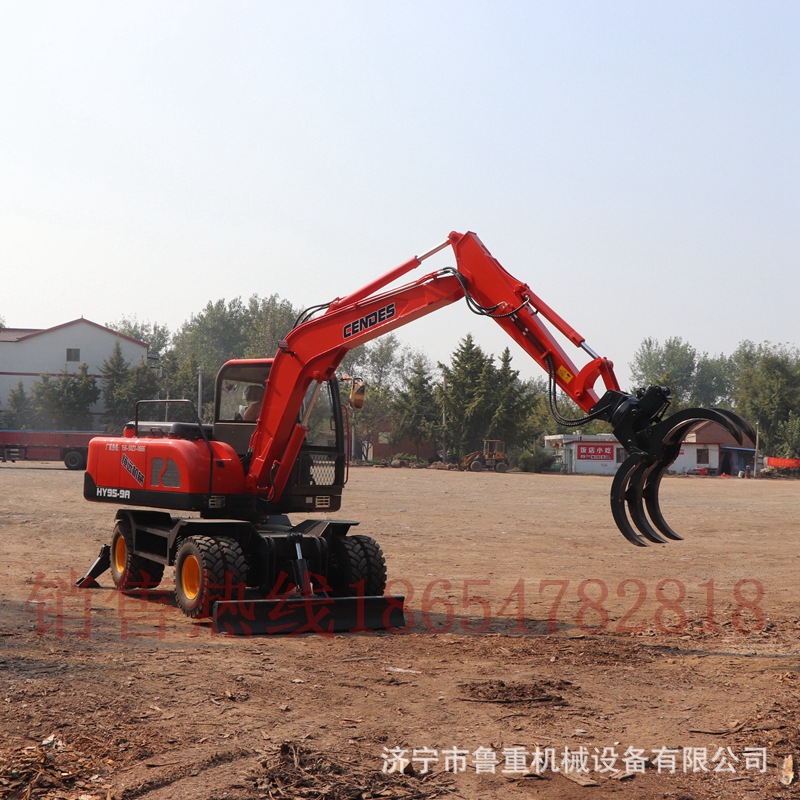 源头直销轮式抓木机挖掘机抓棉花机市政绿化城乡改造售后有保障