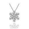 Platinum necklace, fashionable trend pendant, jewelry, Japanese and Korean, with snowflakes, wholesale