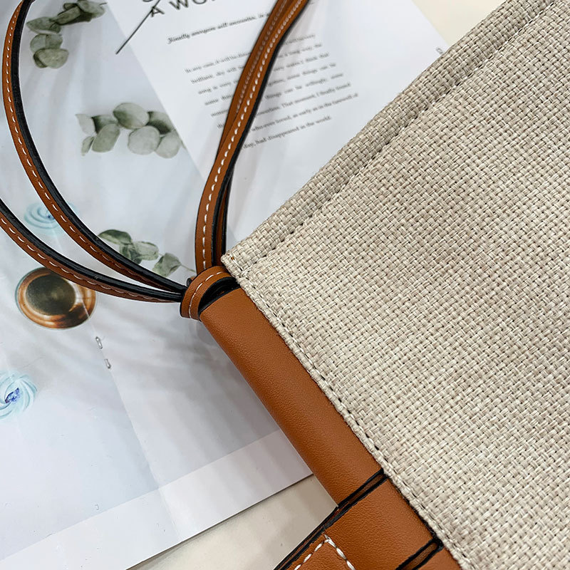 mh1008g 包邮帆布拼接手拎单肩包女|ms