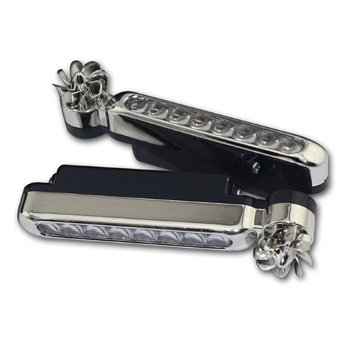 LED car lights wind-powered daytime running lights car and motorcycle modified wireless center grid decoration three-color cross-border explosion