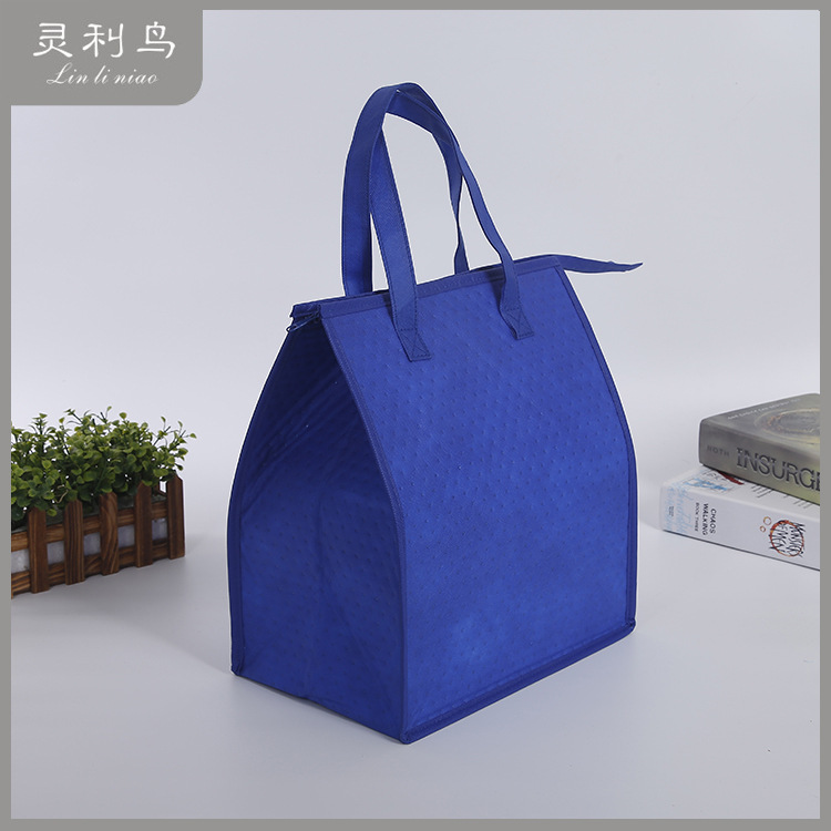 制做手提保温包 无纺布野餐保温冰袋 带提手便携保温袋厂家批发