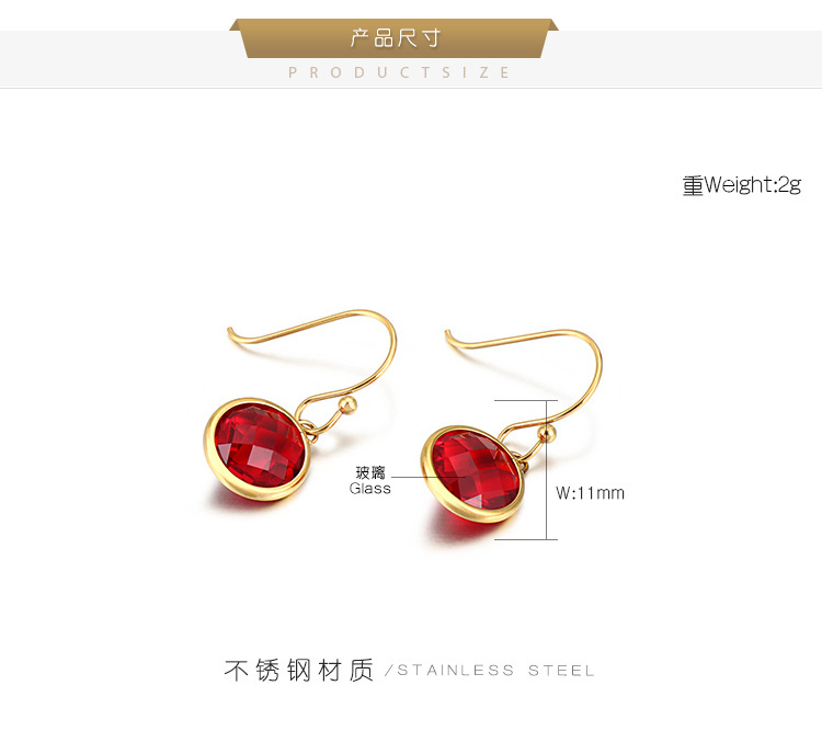 Housewarming, Anniversary, Business, Wedding, Travel, Birthday, Festival Occasion PVD Coated 18K Gold Plated Geometric Titanium Steel Korean Style Waterproof Non Tarnish Earrings