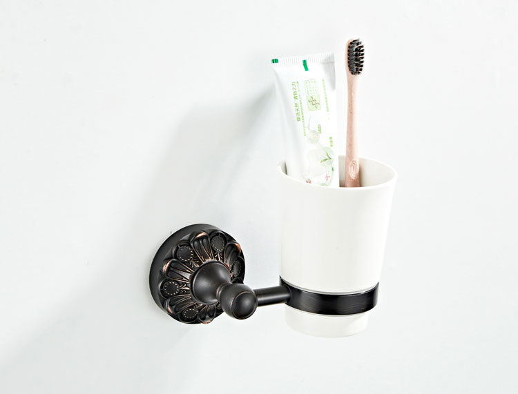 全铜卫浴五金挂件源头厂家批发漱口杯收纳架K6118