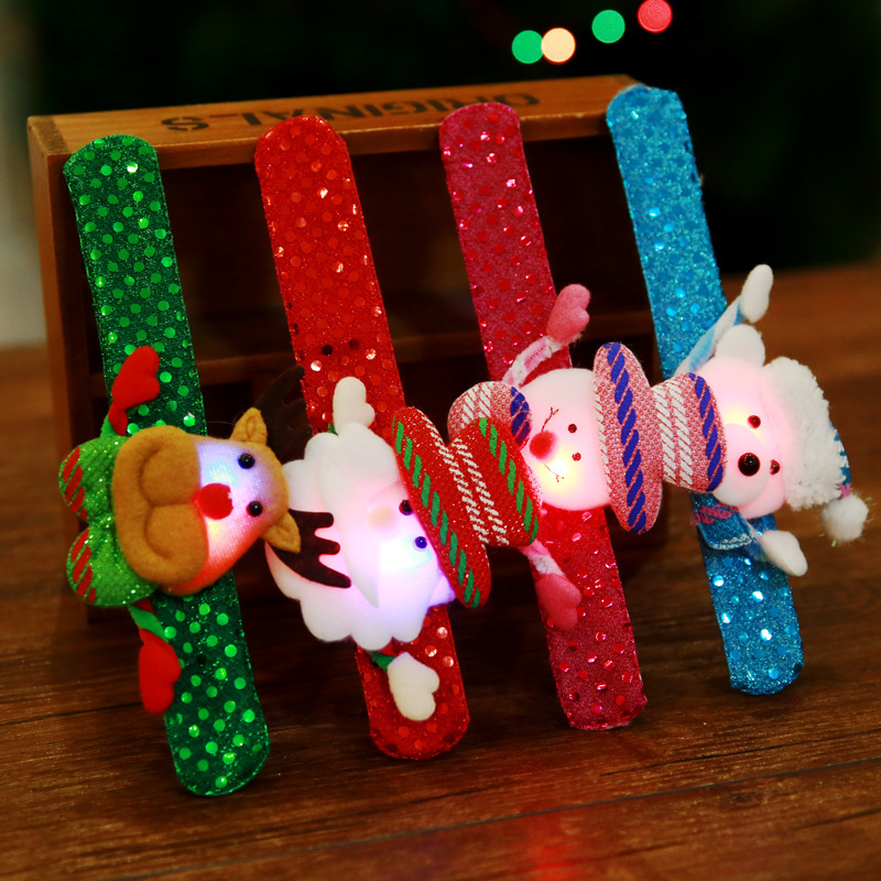 クリスマスラケットクリスマスサンタクロース雪だるま鹿の角創意子供玩具ブレスレット装飾ブレスレット用品卸売り|undefined