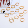 Jewelry ring jewelry Creative carving Roman Digital Star Crossing Ring Ring Circle Set Cross -Border Explosion accessories