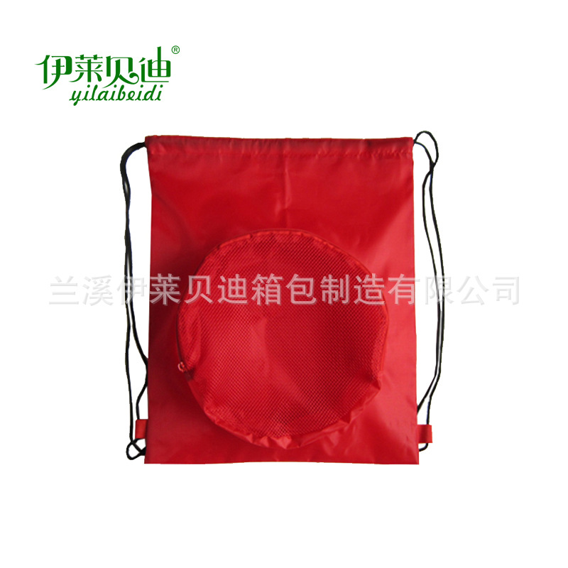 新款210D牛津布网布折叠拉绳袋 批发网布束口背包袋 抽绳袋厂家