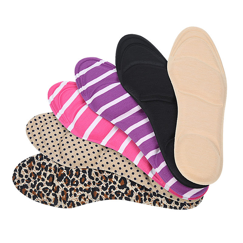 跨境 按摩减压4D足弓海绵鞋垫 加厚透气吸汗防磨防痛泡棉全垫|ru