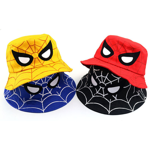 Cross-border supply European and American trendy animation cartoon children's basin hat foreign trade boy Spider-Man fisherman hat wholesale T920