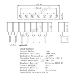 1x40 Pin Round Hole Single Row Socket, Round Hole Socket, Single Row Male Connector, 2.54mm Pitch, 1x40/3-Pin Single Row Pin Header