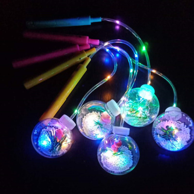 批发网红手提发光灯笼波波球抖音爆款七彩闪光卡通星空球地滩热卖|ru