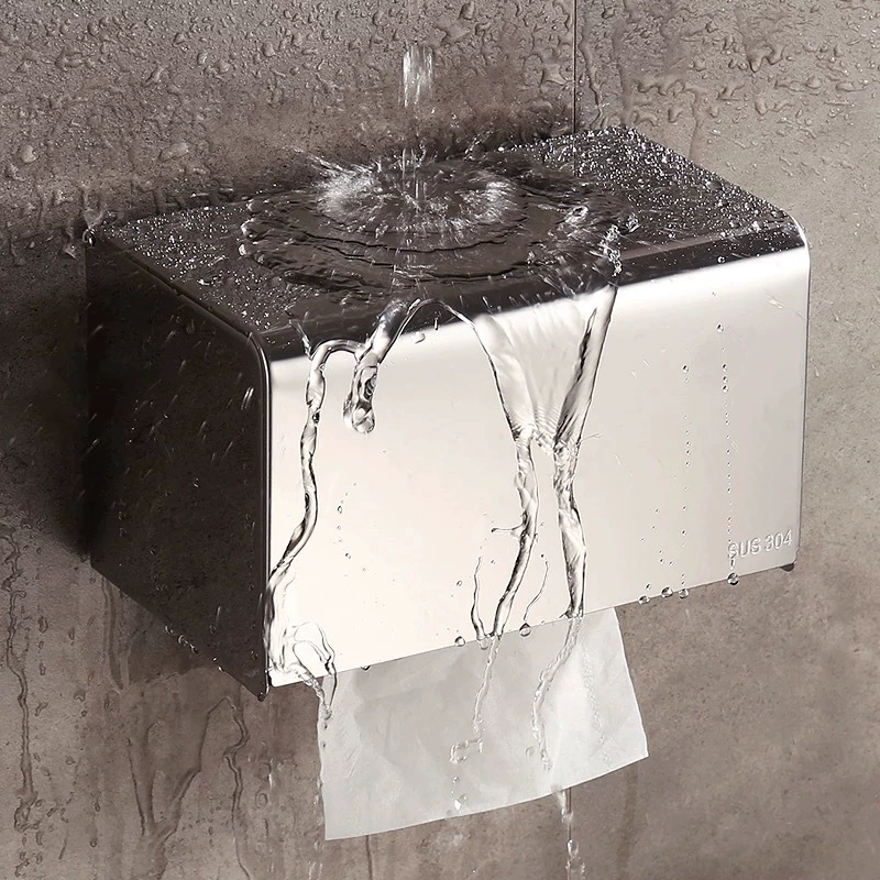 304 Из Нержавеющей Стали Коробка Ткани Висит Водонепроницаемый Держатель Рулона Бумаги Туалет Из Нержавеющей Стали Бумажная Коробка Номер Утолщенный Держатель Ткани