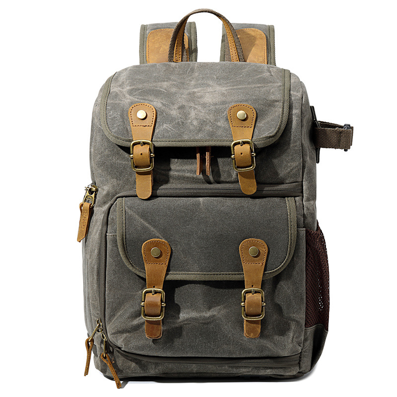 Camera Bag Shoulder Outdoor Canon Nikon Digital SLR Camera Bag Waterproof Canvas Men And Women Backpack