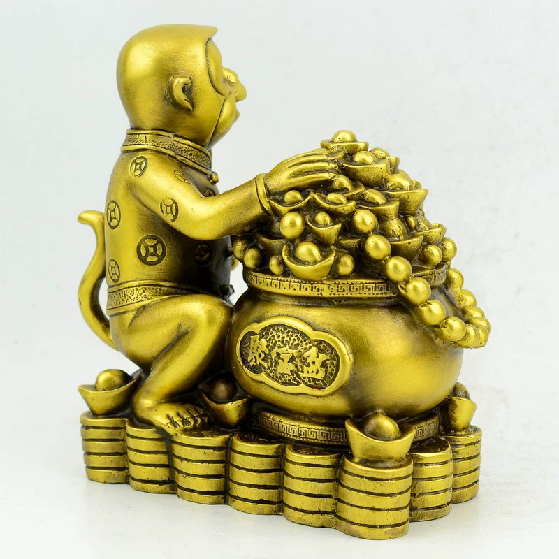 Бутик оптом Seiko Медная монетка Monkey Plason Семейный портрет Деньги Экпитер Сокровище Сокровище Обезьяна Декора zodiac Monkey Фрон
