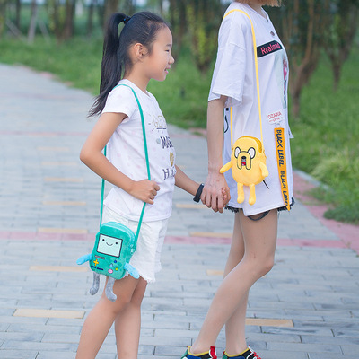 探险时光活宝游戏机女生单肩包斜挎包儿童毛绒零钱包手机包批发|ms