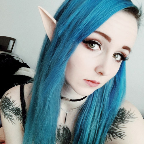 INS elf fake ears Halloween COS makeup props simulated fairy ears latex party pointed ears