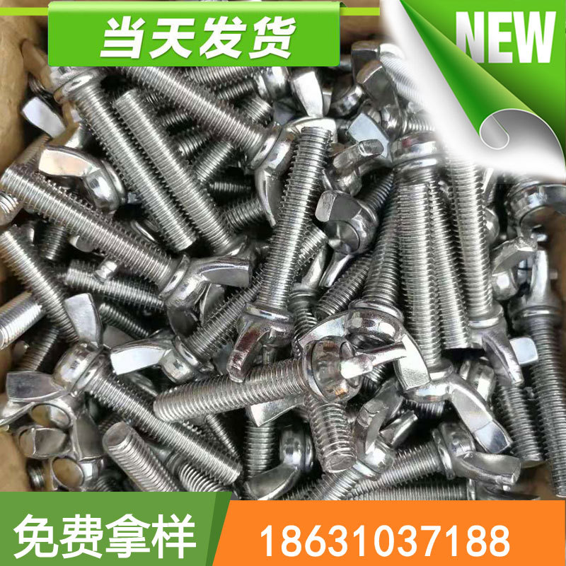 304碟型丝 8*40 不锈钢蝶形螺栓 蝴蝶螺丝 现货供应