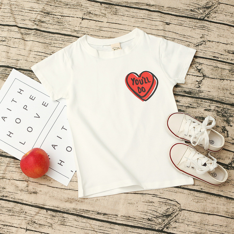 Casual Heart Shape Cotton T-shirts & Shirts display picture 5