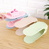 Plastic simple integrated shoe bracket household saving space shoe storage rack can adjust the double -layer shoe rack