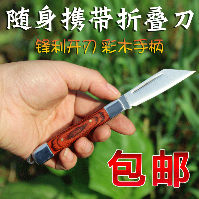 家用不锈钢折叠水果刀瓜果刀削果皮刀 便捷随身携带锋利小刀|ru